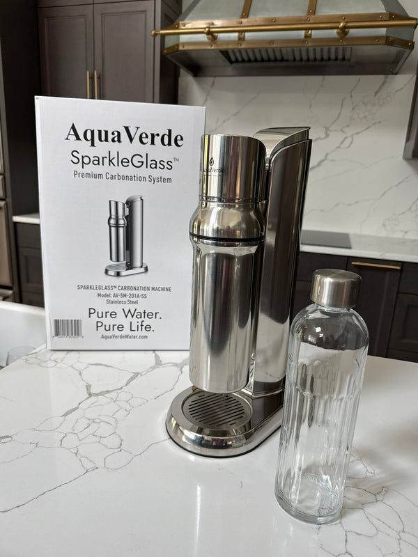 AquaVerde™ SparkleGlass™ Premium Glass Bottle