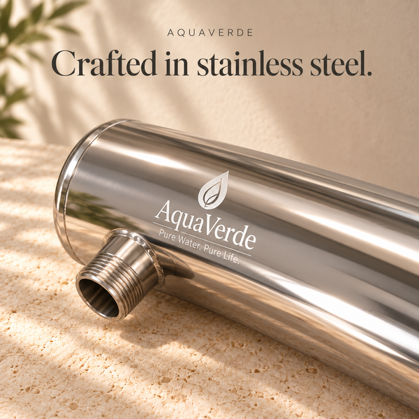 AquaVerde UV30 stainless steel chamber – macro detail