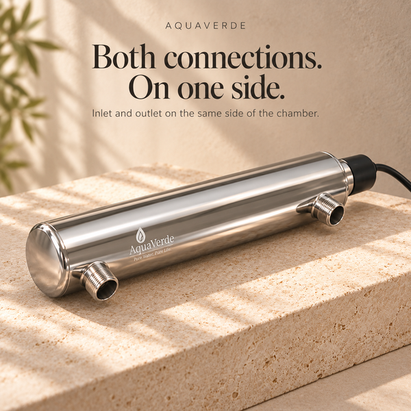 AquaVerde UV30 – two parallel water ports on one side